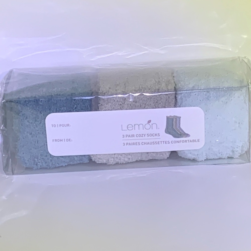 Lemon Women’s 3 Pair Cozy Socks Box Set